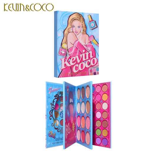 KEVINCOCO wholesale 82 Color Makeup Barbie eyeshadow pallet gift