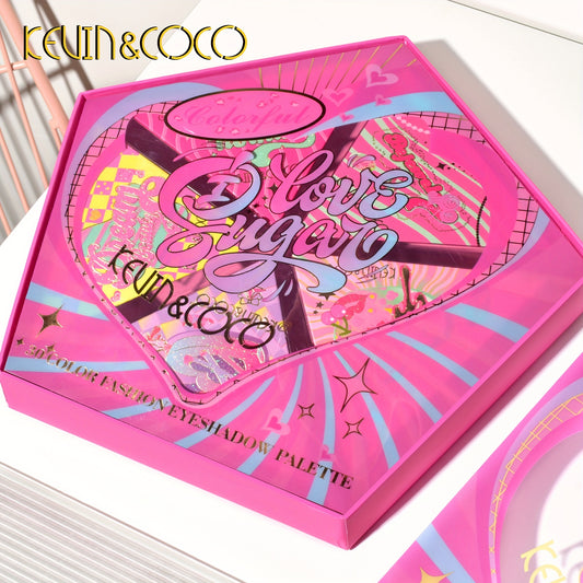 KEVIN COCO wholesale 30 Color Eyeshadow Palette: Jumping Checkers Platte - Pearly Matte Bright Earth Color Tone - Long LastingHolding Pigmented Sparkly Sequin Eye