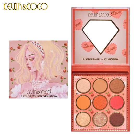 KEVIN COCO wholesale 9 colors beautiful eyeshadow palette