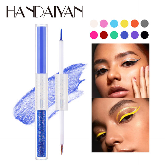 HANDAIYAN eyeliner long-lasting waterproof eyeliner pen very fine color lying silkworm pen dual-use double-headed pen